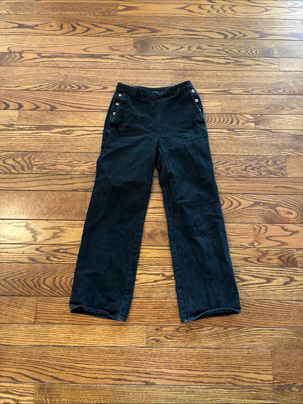 James Perse Women’s Black Wide-Leg Jeans